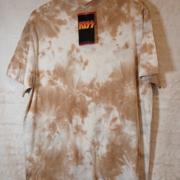 KISS Men's Short Sleeve Band X-Large  T-shirt Cream Color - Picture 3 of 8